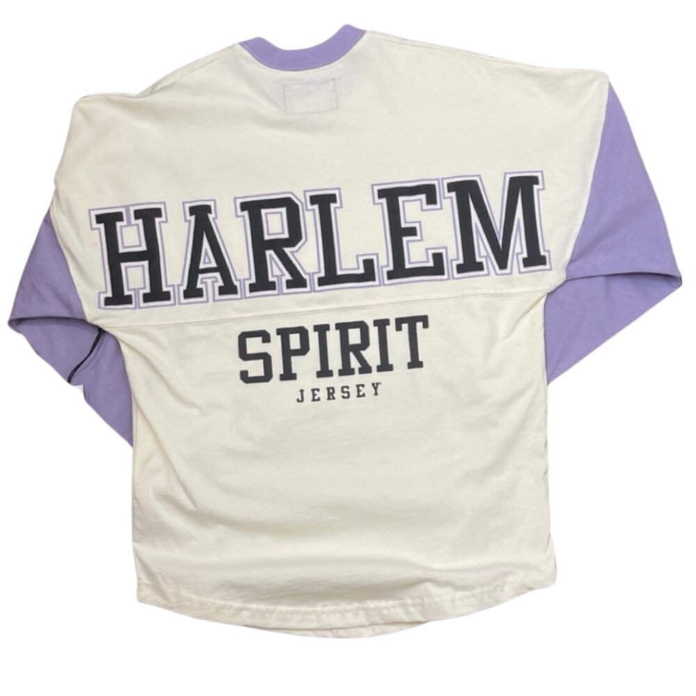 SPIRIT JERSEY | NWT Unisex Ivory & Purple Harlem Sweatshirt | Size XS